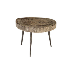 Crosscut Coffee Table, Gray Stone, Forged Legs | Phillips Collection - TH85144