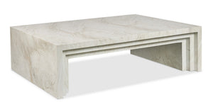 Aries Coffee Table Faux Marble | Maitland Smith - CJ8385-33