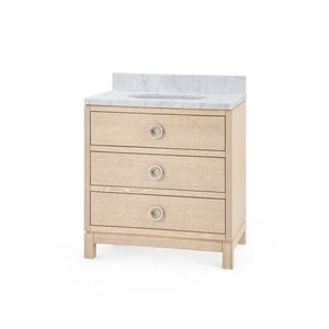 Caspian 2-Drawer Cabinet with 30" Marble Vanity Top - Sand | Villa & House - CSP-21030-99-TB