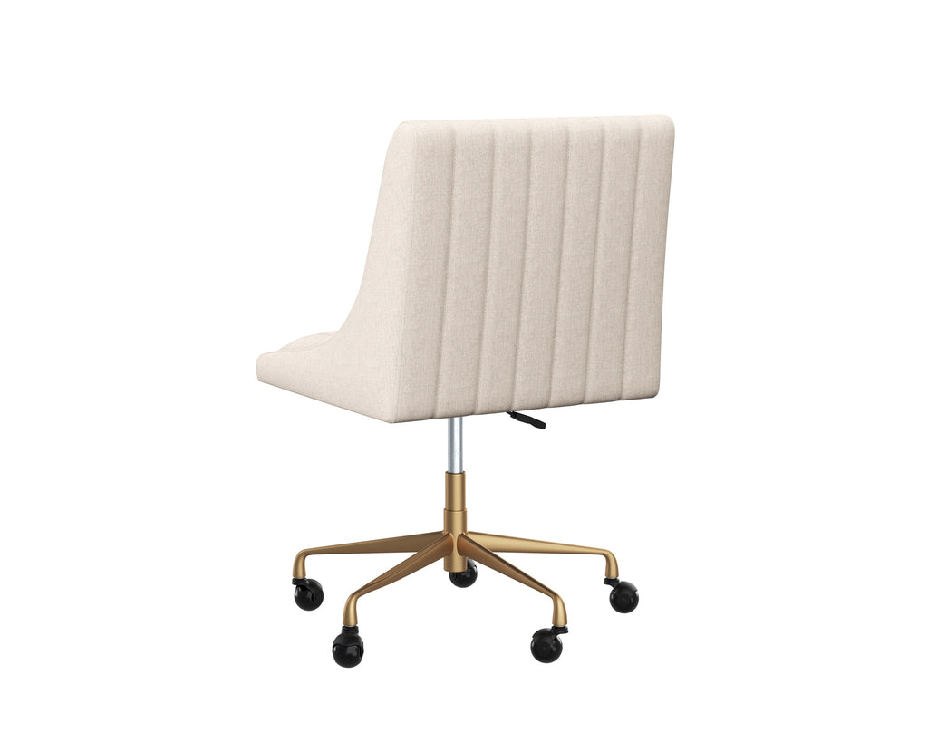 Sunpan Chairs Cream Linen Office Chair SUNPAN Lincoln Lounge Chair