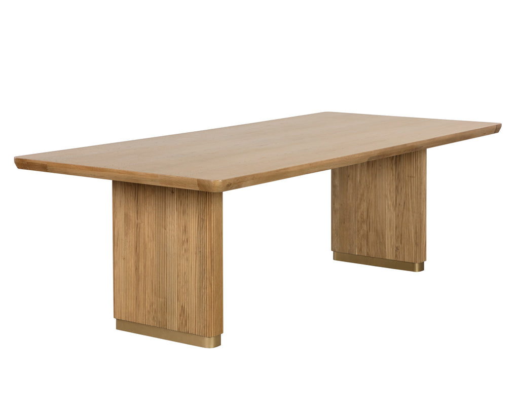 Kalla Dining Table - Rectangular - Rustic Oak - 96" | Sunpan Furniture - 110992