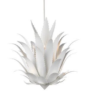 Agave White Chandelier | Currey & Co - 9000-1263