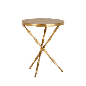 Edgar Iron Round Side Table | Gabriella White - SCH-170315