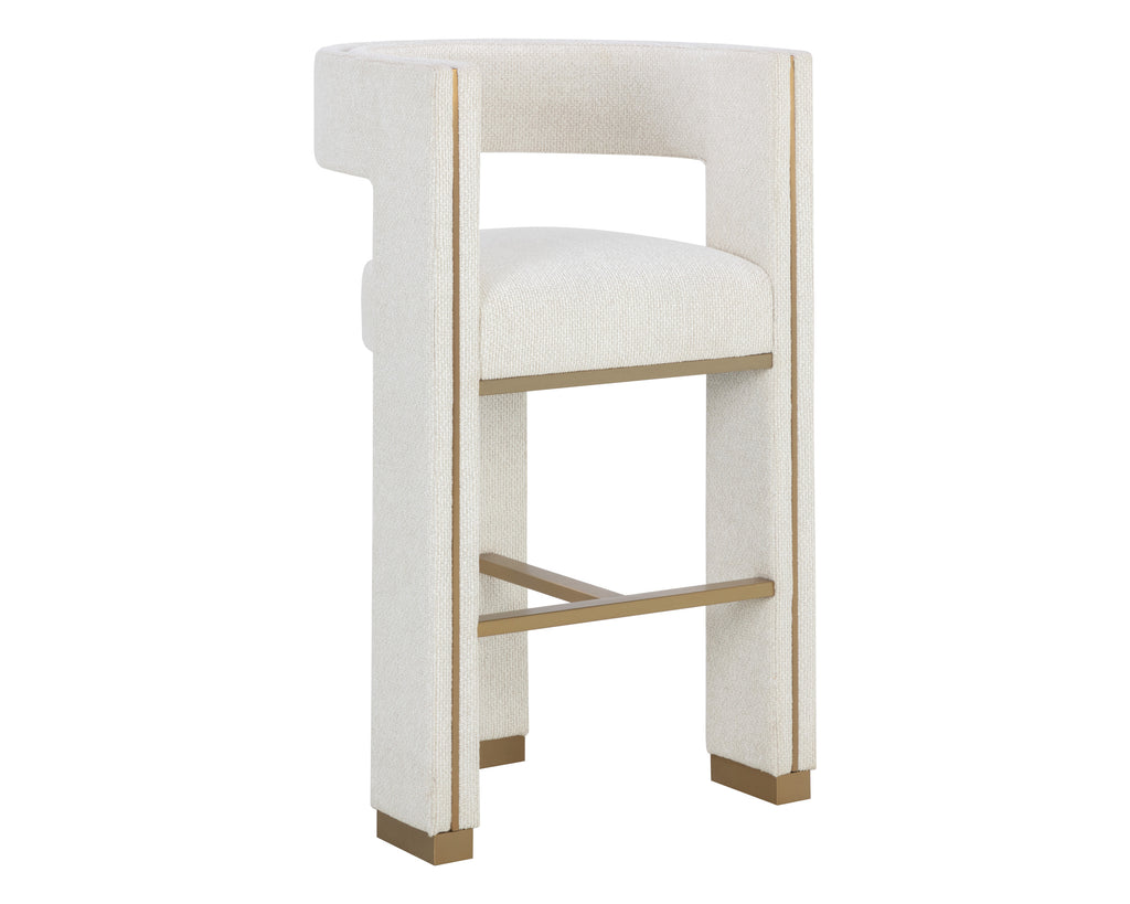 Adamina Barstool - Rhea Light Barley | Sunpan Furniture - 111668