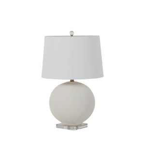 Wheeler Ceramic Crystal Matte Antique Brass Table Lamp | Gabriella White - SCH-166100