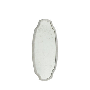 Margot Elongated Accent Mirror - Textured White | Gabriella White - SCH-175400