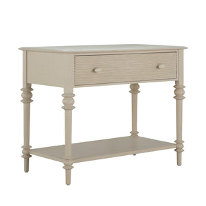 Anastasia Oak Wood Nightstand - 1 Drawer, Cerused White | Gabriella White - SCH-175444