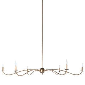 Irvine Metal Rubbed Bronze Antique Brass Chandelier | Gabriella White - SCH-170010
