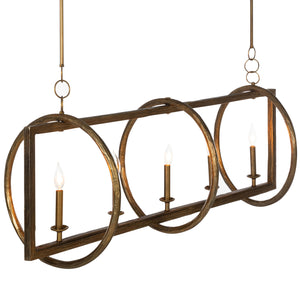 Leo Metal Aged Blonde Brass Forged Chandelier | Gabriella White - SCH-175022