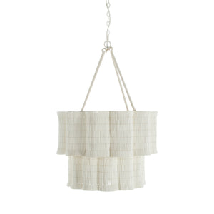 Mimi Wood Winter White Natural Tier Chandelier | Gabriella White - SCH-175457