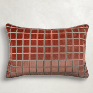 Checkered Indoor Lumbar Pillow | Gabriella White - SCH-G105-202071