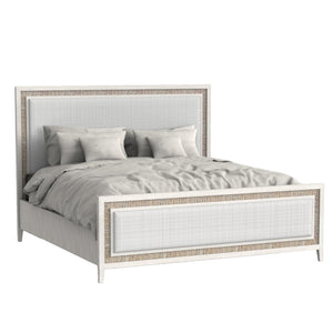 Grand Bermuda Sungkai Wood Bed - Queen, Whitewash | Gabriella White - SCH-176078