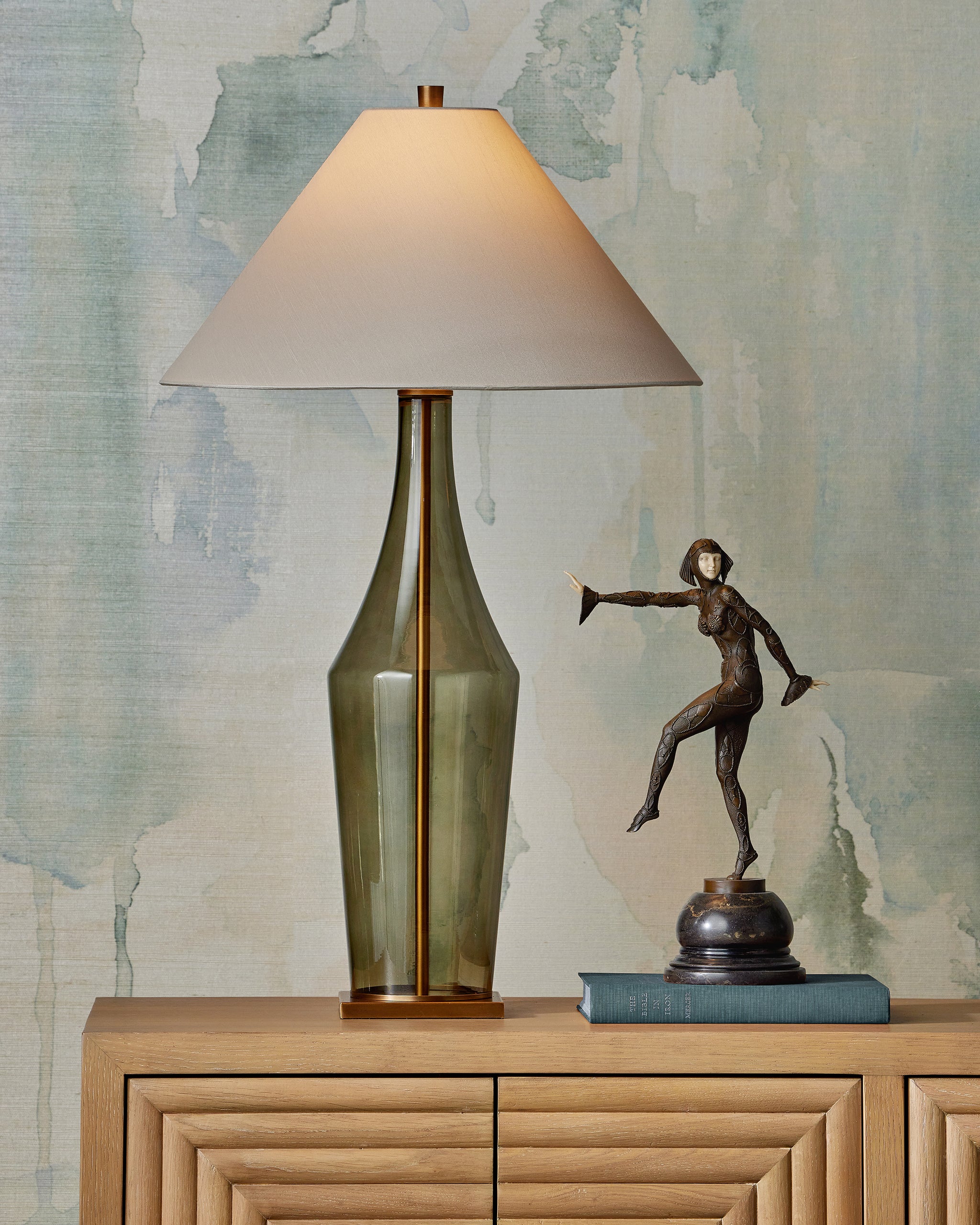 Olive Green Table Lamp | Currey & Co - 6000-1010