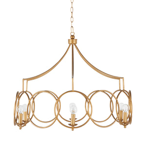 Cansa Metal Clean Antique Gold Chandelier | Gabriella White - SCH-169035