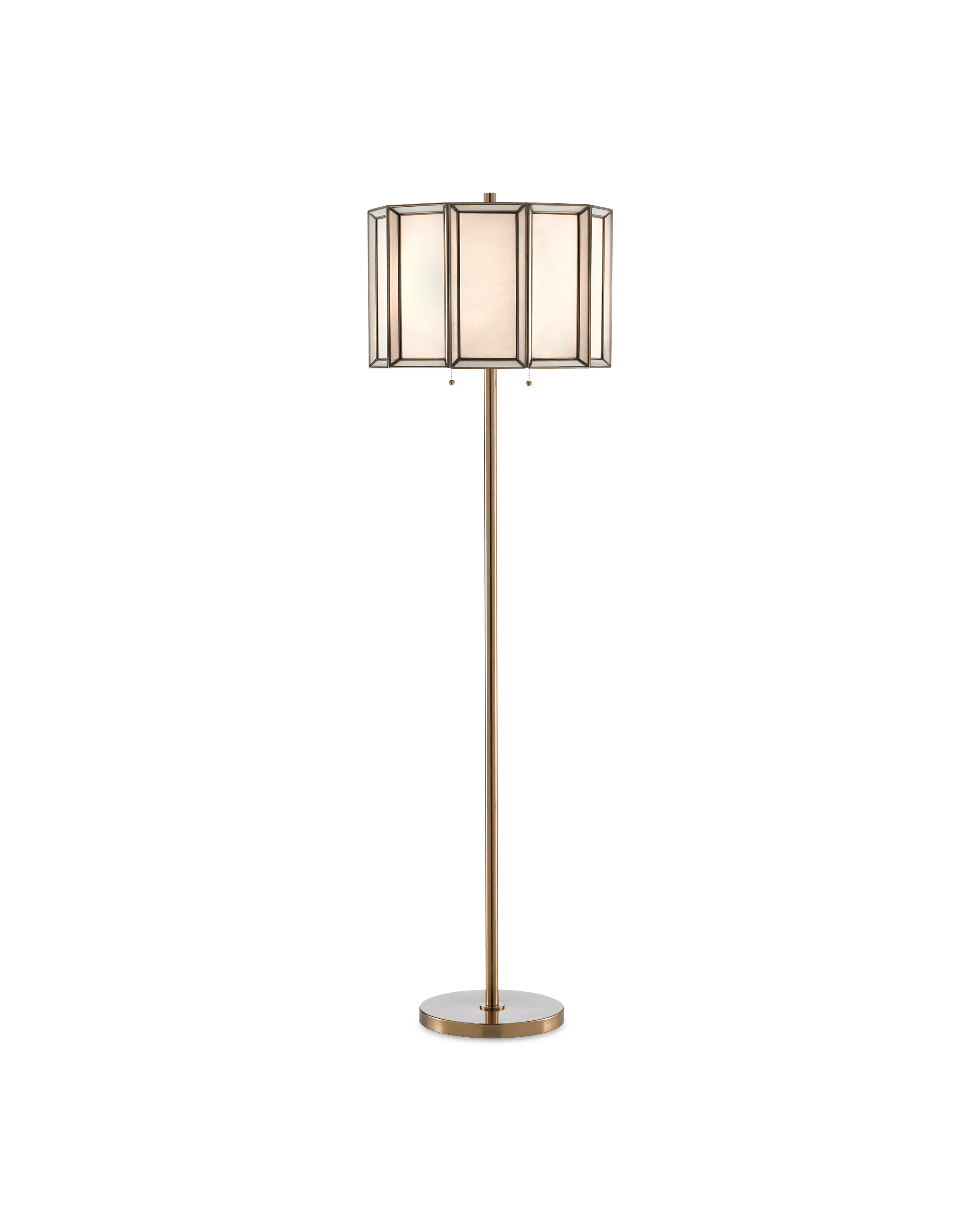 Currey & Co Daze Brass Floor Lamp | 8000-0090