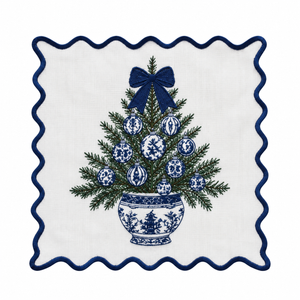 4 Style Blue & White Chinoiserie Cocktail Napkin