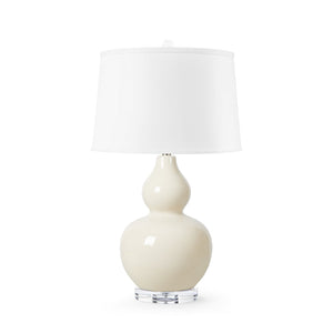 Devon Lamp with Shade 17-inch White Linen, with Nickel - Sand Dollar | Villa & House - DEV-800-341-1984C-WS