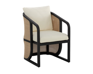 Palermo Dining Chair - Charcoal - Stinson Cream | Sunpan Furniture - 111042