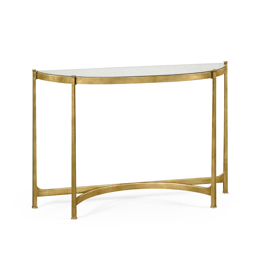 Luxe Large Half Moon Console Table | Jonathan Charles - 494149-G