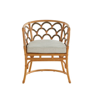 Coralee Natural Rattan Dining Chair - Gray | Gabriella White - SCH-157170
