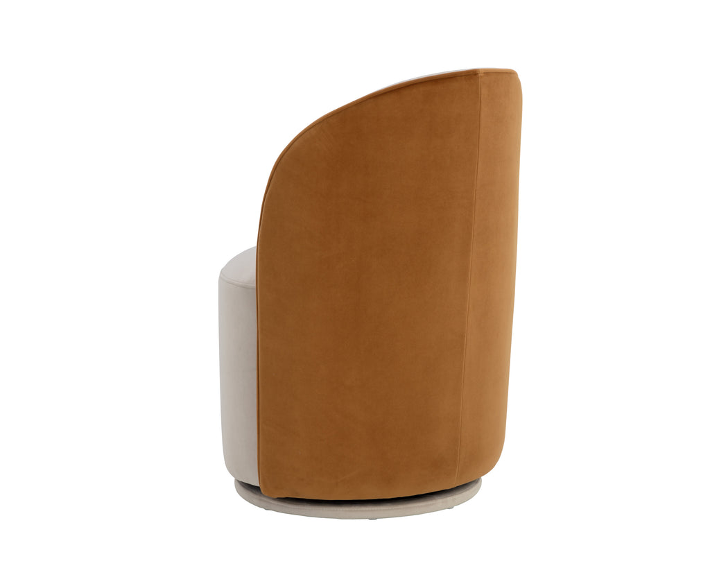 Cavoli Swivel Dining Chair - Meg Taupe / Meg Gold | Sunpan Furniture - 109915
