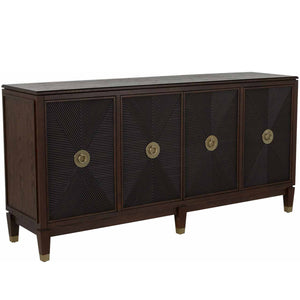 Saffron Oak Transitional Cabinet - 8 Shelves, Tuscan Brown | Gabriella White - SCH-167280