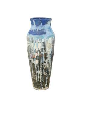 Currey & Co Capizzi Blue Drip Urn | 2200-0043