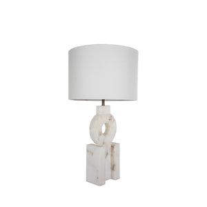 Kelsey Alabaster Brushed Copper Table Lamp | Gabriella White - SCH-170100