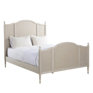 Caroline Wood 18th Century Curved Bed - Queen, White Ivory | Gabriella White - SCH-175880