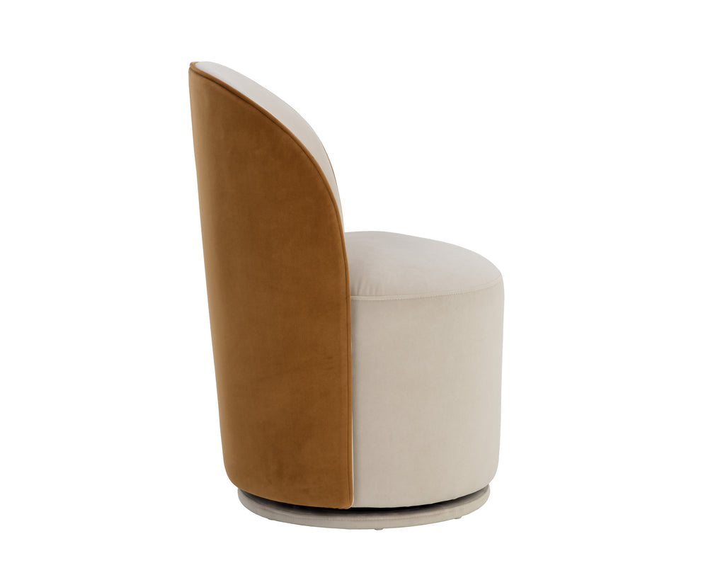 Cavoli Swivel Dining Chair - Meg Taupe / Meg Gold | Sunpan Furniture - 109915