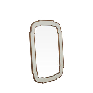 Joanie Curved Accent Mirror - Antique White | Gabriella White - SCH-191003