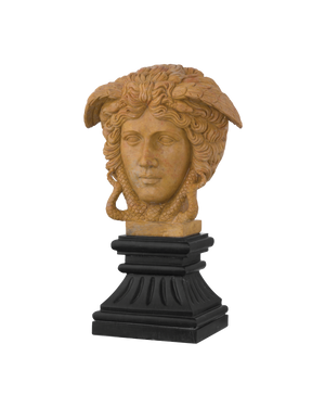 Hypnos Head on Metal Plinth | Currey & Co - 1200-1103