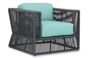 Milano Club Chair - Sunbrella Fabric w/ Welt - Slate Finish - SW4101-21