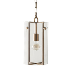 Sharon Metal Antique Brass Clear Glass Islands Pendant | Gabriella White - SCH-151210