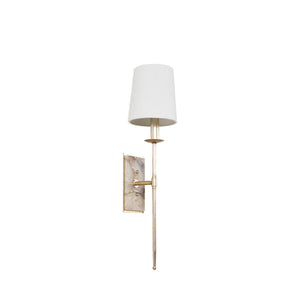 Garnet Metal Champagne Silver Wall Sconce | Gabriella White - SCH-155755