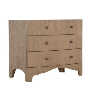 Princeton Mindi Wood Ribbed Chest - 3 Drawers, Blonde Natural | Gabriella White - SCH-175603