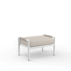 Sabbia Ottoman in Echo Ash, No Welt - White | Sunset West - SW4901-OTT-ASH-STKIT