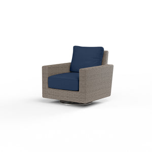 Coronado Swivel Rocker - Sunbrella Fabric w/ Welt - Driftwood Finish - SW2101-21SR