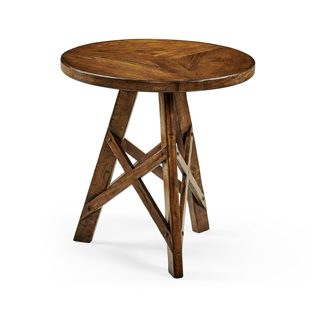 Casual Accents Country Walnut Round End Table | Jonathan Charles - 491075-CFW