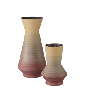 Currey & Co Happy 80's Red & Yellow Vase Set of 2 | 1200-0880