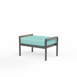 Pietra Ottoman w/ Sunbrella Fabric - Graphite Finish | Sunset West - SW4601-OTT