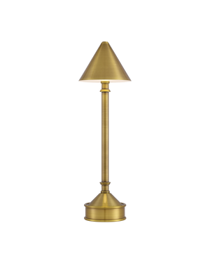 Traipse Brass Cordless Table Lamp | Currey & Co - 6700-0007