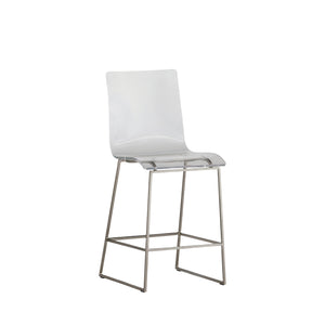 King Iron Acrylic Counter Stool - Antique Silver | Gabriella White - SCH-151620