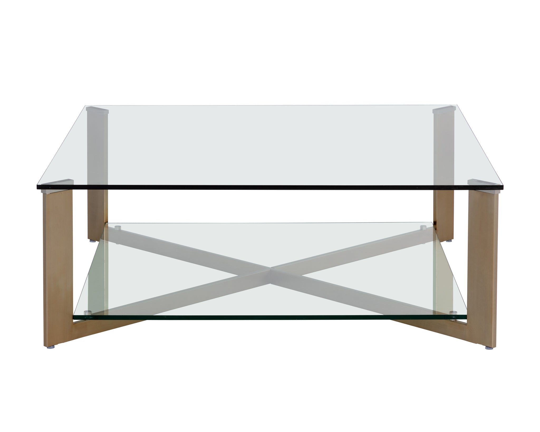 XAVIER COFFEE TABLE - SQUARE - ANTIQUE BRASS