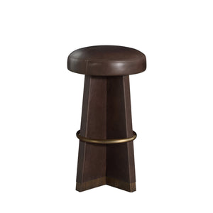 Plateau Leather Swivel Bar Stool - Dusk | Gabriella White - SCH-176010