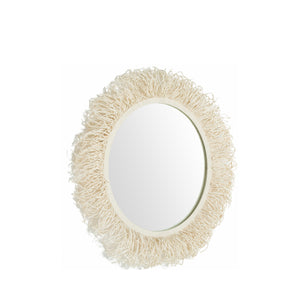 Giselle Circle Accent Mirror - Winter White | Gabriella White - SCH-175468