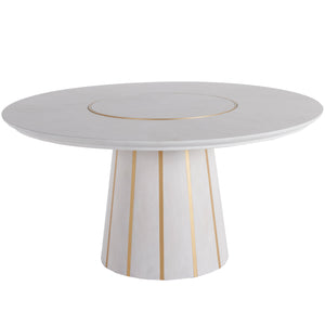 Morgan Wood Round Pedestal Dining Table | Gabriella White - SCH-192251