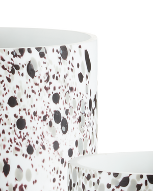 Pari White Confetti Vase Set of 2 | Currey & Co - 1200-0498