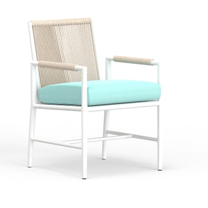Sabbia Dining Chair w/ Sunbrella Fabric - White Finish | Sunset West - SW4901-1