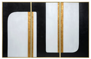 The Path (Set Of 3) - 30" X 60" - Gold Floater Frame | Sunpan Furniture - A0180